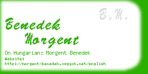 benedek morgent business card